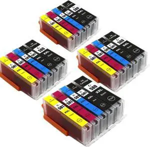 Compatible Ink Cartridges Compatible with PGI-580 CLI-581 XXL Works with TS705 TR7550 TR8550 TS6150 TS6151 TS6250 TS6350 TS9550 TS9551C(580 581 4set)