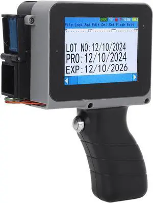 Upgraded Handheld Inkjet Printer, Portable Inkjet Printer Guns with HD LED 4.3in Touch Screen Without Cartridges for Text Barcode Logo QRCode Counter Batch Number Date Coder