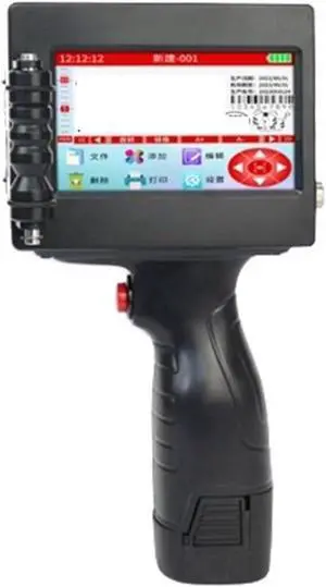 Smart Touch Screen Handheld Inkjet Printer Multilingual Printer Small Automatic Digital Encoding Batch Number Portable Bag Carton(Printer- 2 Ink)