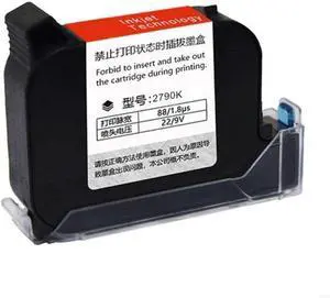 E65A Compatible 2790K Fast Dry Eco Solvent Ink Cartridge 42ml Black 600DPI 12. 7mm for Handheld Thermal Inkjet Printer and Inkjet Coder