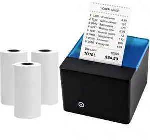 Printer 58mm Receipt Printers Desktop Cashier POS Printer Pocket Bill Makers Impresora(USB add 3Rolls)