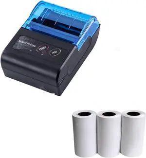 Printer Mini Portable Wireless Receipt 58mm Bluetooth Mobile Printers Machine Home Business Printer Computer Impresoras Termicas(Add 3Rolls)