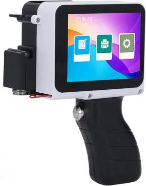Handheld Inkjet Printer, Mini Portable Printer with Handle, HD Touch Screen, 12.7mm Adjustable Height, for Text Barcode QRCode Date
