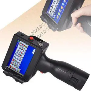 Handheld Inkjet Printer Small Printer Inkjet Coder with 4.3 Inch LED Touch Screen Portable Intelligent Upgraded Printer