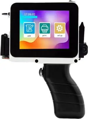 Mini Inkjet Printer, Portable Mini Handheld Inkjet Printer for QR Code Barcode, Batch Number, Logo, Expiration Date Encoding Machine,for Text Barcode Batch Number(White)