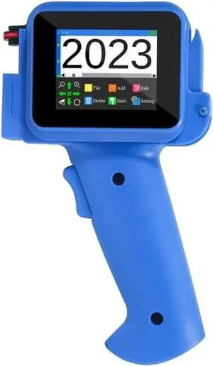 Handheld Printer, 12.7mm Mini Handheld Inkjet Printer with Quick-Drying Ink for Text QR Code Barcode Batch Number Logo Date Label Portable Coding Machine,for Small Industrial