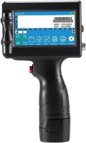 Mini Inkjet Printer, QR Code Serial Number Portable Printer Handheld Thermal Inkjet Printer,for Text Barcode Batch Number