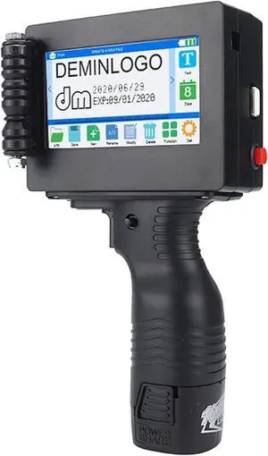 Portable Intelligent Handheld Inkjet Printer,with 3.7 Inch Led Touch Screen Quick-Drying Inkjet Coding Machine for Code Date Label Portable Intelligent Handheld Inkjet Printer,with 3.7 Inch Led Touch Screen Quick-Drying Inkjet Coding Machine for Code Date Label