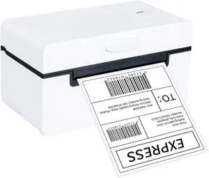 Desktop Thermal Label Printer for 4x6 Shipping Package All in One Label Maker 180mm/s High USB& Connection Thermal S er Printer Max.110mm Paper Width Compatible with UPS