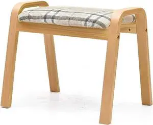 Footstool, Ottomans Foot Stool Simple Stool,Ottoman Upholstered Shoe Stool Small Footrest Rest Stool Seat Fabric Foot Step Stool Footstool Home Decorative Wood Living Room,8 Colors/H/37.5 * 3 (