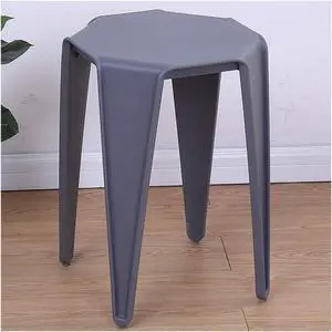 Footstool, Ottoman Footstool Foot Stool Ottoman Plastic Dins Shoes Bench Dressing Stool Coffee Table Stools Adult Home Decor Kitchen, 7 Colors (Color : Blue, Size : 32x47CM) (Pink 3 (Grey 32x47CM)