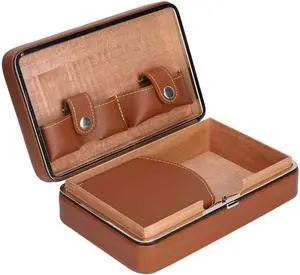 Cigar Case Portable Travel Outdoor Humidor Case Cigar Holder Storage Box Leather Cigar Storage Case Decorative Box