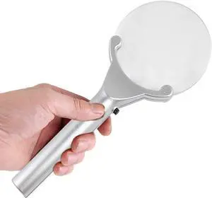 Magnifying Glass with Light,Lightweight Handheld Magnifier,LED Illuminated 3X 6X Zoom,Distortion-Free Lens for Reading Clearly,Hobbies,Newspapers,Maps,Coins,Knitting