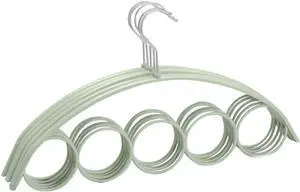 Shawl Scarf Hanger Belt Tie 5 Ring Rack Storage Rack Hook Display Hanger (Color : Beige, Size : 41 * 23cm) (Gray 41 * 23cm)