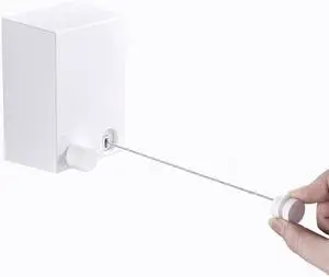 4.2M Stainless Steel Retractable Clothesline Hanger Home Hanging Stretch Washing Clothes Invisible Shrinking Line (OneColor 4.2M)