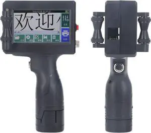 Intelligent Handheld Inkjet Printer, Mini Printer with HD LED Touch Screen, USB Flash Drive Input, for iOS, Handheld Inkjet Printer Portable Without 12.7mm, (US Plug AC110240V)