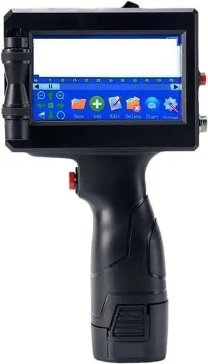 Handheld Printer, Handheld Inkjet Printer Portable Date Batch Number Plastic Printing Machine 12.7mm,for Small Industrial