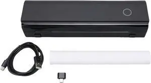 Fafeicy Portable Inkless Printer, Wireless Thermal Printer with Bluetooth USB, Compact Travel Printer for Home Office Use