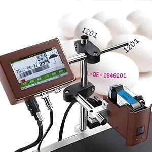 12.7mm/25.4mm Industrial Inkjet Printer, Inline Inkjet Coding Machine with Touch Screen, Auto Coder with 42ml Cartridge,for Printing Text,Number,Manufacturing/Expiry Date T6 12.7mm/25.4mm Industrial Inkjet Printer, Inline Inkjet Coding Machine with Touch Screen, Auto Coder with 42ml Cartridge,for Printing Text,Number,Manufacturing/Expiry Date T6
