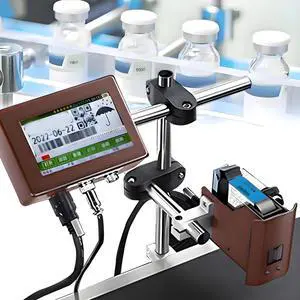 Automatic Coding Machine,Industrial Inkjet Printer,in Line Inkjet Coder 12.7mm/25.4mm,with Touch Screen,for Printing Text,Number,Manufacturing/Expiry Date T6 Automatic Coding Machine,Industrial Inkjet Printer,in Line Inkjet Coder 12.7mm/25.4mm,with Touch Screen,for Printing Text,Number,Manufacturing/Expiry Date T6