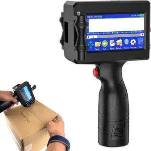 Handheld Inkjet Date Printer with Quick Drying Ink Cartridge, Automatic Online Inkjet Printer Small Printer Inkjet Coder