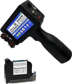 P16 12.7/25.4mm Portable Printer QR Bar Batch Code Date Number Logo Expiry Date 24 Languages Handheld Inkjet Printer(Only Printer-12.7mm)