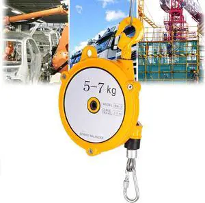 Spring Balancer, Retractable 1.5m Spring Balancer Tool Suspension, Spring Balancer with Self-Locking Function, for Assembly Line, Hanging, Moving Tools (Size : 5-7kg)