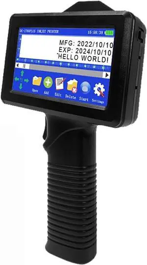 12.7mm T-Shirts Portable Printer QR Bar Batch Code Date Number Logo Expiry Date P18 Handheld Inkjet Printer Label Office Wide Printing Material(with 1 Ink) 12.7mm T-Shirts Portable Printer QR Bar Batch Code Date Number Logo Expiry Date P18 Handheld Inkjet Printer Label Office Wide Printing Material(with 1 Ink)