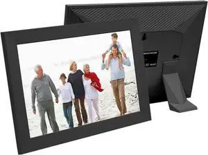 10.1 Inch WiFi Digital Picture Frame, 32GB Smart Touchscreen HD Photo Frame with App, Wall Mountable