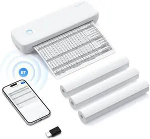 A4 Portable Thermal Transfer Printer Wireless USB Connect with Mobile Computer 56mm 77mm 107mm 210mm 216mm US Letter A5 Paper Size for Office School Compatible with Window (W-1) A4 Portable Thermal Transfer Printer Wireless USB Connect with Mobile Computer 56mm 77mm 107mm 210mm 216mm US Letter A5 Paper Size for Office School Compatible with Window (W-1)