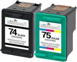 Compatible 2PK Ink Cartridges #74#75 CB335WN CB337WN for Photosmart C4205 C4210 C4235 C4240 C4250