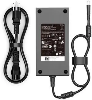 180W Laptop Charger Fit for Dell Alienware 15 R1 R2 Precision 15 7000 (7510) 17 7000 (7710) M4600 M4700 M4800 la180pm180 da180pm111 19.5V 9.23A 7.4mm Tip AC Adapter Power Cord (180W Charger)