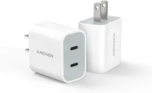 USB C Charger, Amoner 2Pack Type C Fast Charger, Dual Port 25W PD Fast USB C iPhone Wall Charger Compatible with iPhone 16/16 Pro/15/14/13/12/11/SE/XS, Galaxy, Pixel 4/3 and More USB C Charger, Amoner 2Pack Type C Fast Charger, Dual Port 25W PD Fast USB C iPhone Wall Charger Compatible with iPhone 16/16 Pro/15/14/13/12/11/SE/XS, Galaxy, Pixel 4/3 and More