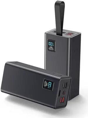 LOHAO Portable Charger 70000mAh Power Bank High Capacity, 30W PD & QC 3.0 Fast Charging, 5 Output 2 Input USB-C Battery Pack with LED Display for Phone Tablet Camera & Camping Outdoor Travel Party