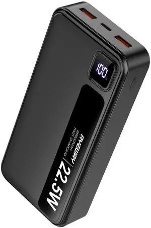 AYEWAY Portable Charger USB C Fast Charge Battery Pack 26800mAh Type-C PD 20W USB-A 22.5W Power Bank with 3 Outputs,External Backup Battery Phone Charger for iPhone 15,13,MacBook,Samsung Galaxy,Travel
