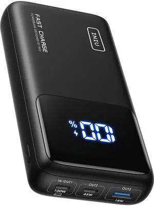 INIU Power Bank, 25000mAh 100W USB C Laptop Portable Charger, PD QC Fast Charging 3-Output Battery Pack, Travel Charger for Laptop MacBook iPad Tablet Steam Deck iPhone 17 16 15 14 Pro Samsung S25 etc