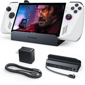 6 in 1 Docking Station with 65W Gan PD Charger (HDMI 2.1, 4K@120Hz) for ASUS ROG Ally X/Steam Deck OLED/Legion Go/MSI Claw with HDMI 2.1, 3*USB-A 3.0, 1000Mbps Ethernet, 100W USB-C 6 in 1 Docking Station with 65W Gan PD Charger (HDMI 2.1, 4K@120Hz) for ASUS ROG Ally X/Steam Deck OLED/Legion Go/MSI Claw with HDMI 2.1, 3*USB-A 3.0, 1000Mbps Ethernet, 100W USB-C