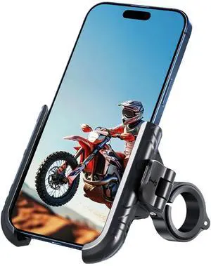 Thlevel Bike Phone Mount Holder No Block Camera Motorcycle Cell Phone Holder Quick Lock 360° Rotate for iPhone 16 Pro Max for Samsung S25 Ultra 5.4''-7.2'' Smartphone