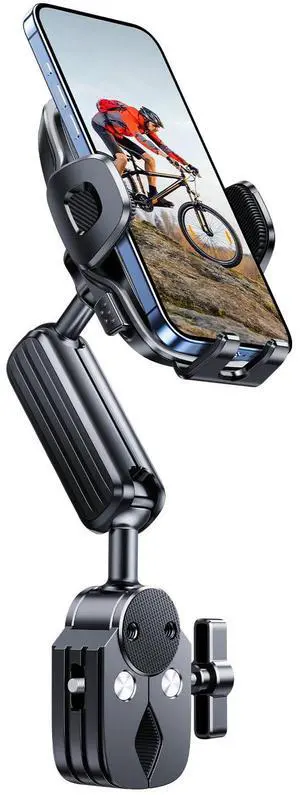 nediea Motorcycle Phone Mount, Mountain Bike Phone Holder for Bicycle, Electric Motorcycle Accessories, Scooter Stroller Handlebar Phone Mount, Compatible with iPhone, 4.7-7 Inches Cell Phone