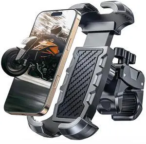 Viccux Motorcycle Phone Mount, Phone Holder [Heavy-Duty Clamp] & [All-Around Secure] for Bike Motorcycle Bicycle Scooter Handlebar, Cell Phone Clip Compatible with 4.7"-6.7" Phones