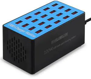 Charging Station, 100W20Port USB Charging Station, Multiple USB Charger Station, Charging Station for Multiple Devices, Multi USB Charging Station, Chargers for Multiple Devices