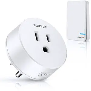 Remote Control Outlet, ELECTOP 15A/1500W Wireless Outlet Power Switch, No Wire Long Range Electrical Switch Plug in On/Off for Lights, Fans, Christmas Lights, Household Appliance, Programmable
