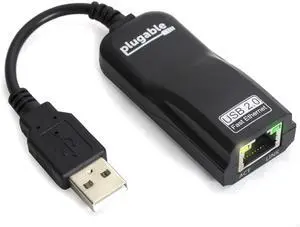 Plugable USB 2.0 to Ethernet Adapter: Fast 10/100 Mbps Wired Network Solution for Windows, Linux, Chromebook, and Nintendo Switch - Driverless Setup, Compact & Portable Design