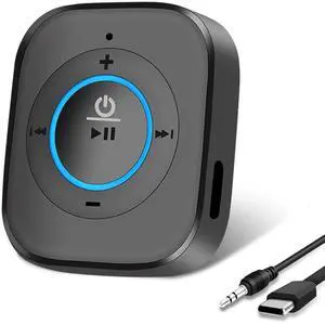 iDIGMALL Bluetooth 5.4 Receiver for Speaker, Wireless HiFi Music Adapter w/Built-in Mic for Hands-Free Calls for Car Home Stereo Wired Headphones with 3.5mm RCA Aux Jack, 20 Hrs Playtime, Multi-Point