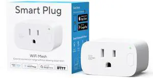UTEC Smart Plug, Wi-Fi Mesh Outlet, 15A Ultra Efficient Smart Plug Compatible with Alexa, Google Home & IFTTT, No Hub Required, 2.4GHz Wi-Fi Only, Remote Control, ETL Certified