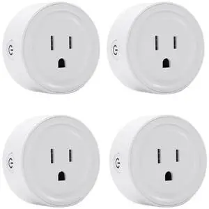 Smart Plug Mini 4-Pack, Wi-Fi Outlets for Smart Home Wi-Fi with Alexa/Google Home/Smart Life, Smart Home hubTimer on/Off Plug, Schedule Built-in app, Mini Wireless Outlet, no hub Required