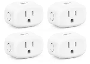 Elelink Smart Plug, Smart Plugs That Compatible with Alexa & Google Home, Smart Outlet with Retome Control, Timer & Schedule, WiFi Outlet for Home, No Hub Required, 2.4GHz Wi-Fi Only, 4 Pack