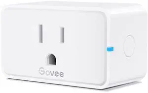 Govee Smart Plug 15A, WiFi Bluetooth Outlet 1 Pack Work with Alexa and Google Assistant, WiFi Plugs with Multiple Timers, Govee Home APP Group Control Remotely, No Hub Required, ETL&FCC Certified
