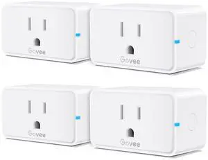 Govee Smart Plug 15A, WiFi Bluetooth Outlets 4 Pack Work with Alexa and Google Assistant, WiFi Plugs with Multiple Timers, Govee Home APP Group Control Remotely, No Hub Required, ETL&FCC Certified