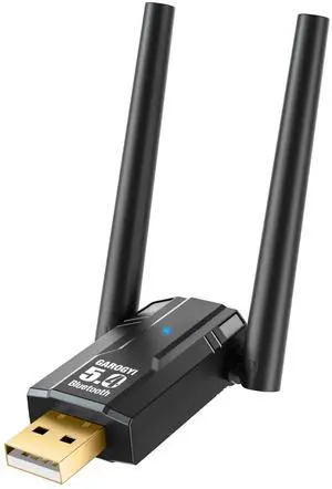 GAROGYI Bluetooth 5.4 USB Adapter Pro Max Ultra Long Range with Dual Antennas for PC Supports Windows 11/10/8.1/7, Plug&Play for Windows 11/10, 5.4+EDR for PC,Laptop,Keyboard,Mouse,Headsets,Speakers